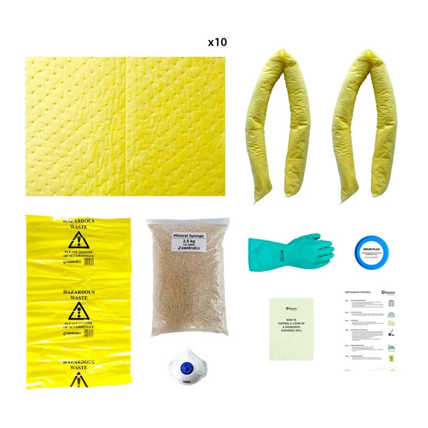 Controlco Premium 50 Litre chemical spill kit contents