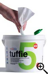 Tuffie 5 Biocidal wipes 225/tub