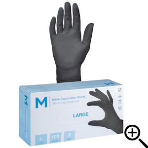 powder free black nitrile gloves