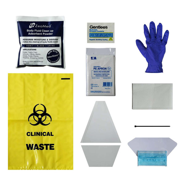 Body fluids spill kit instructions