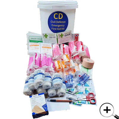 Civil Defence Emergency Basic First Aid Kit in 10Ltr bucket