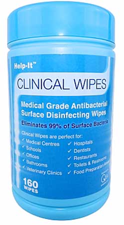 Clinical Wipes 160/tub