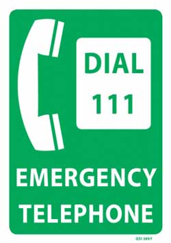 dial 111 sign
