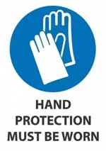 Hand Protection Must Be Worn sign