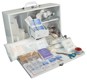 Large industrial/warehouse first aid kit - metal (wall mounted)