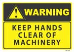 keep hands clear sign