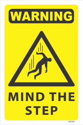 mind the step sign