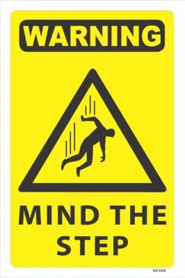 mind the step sign