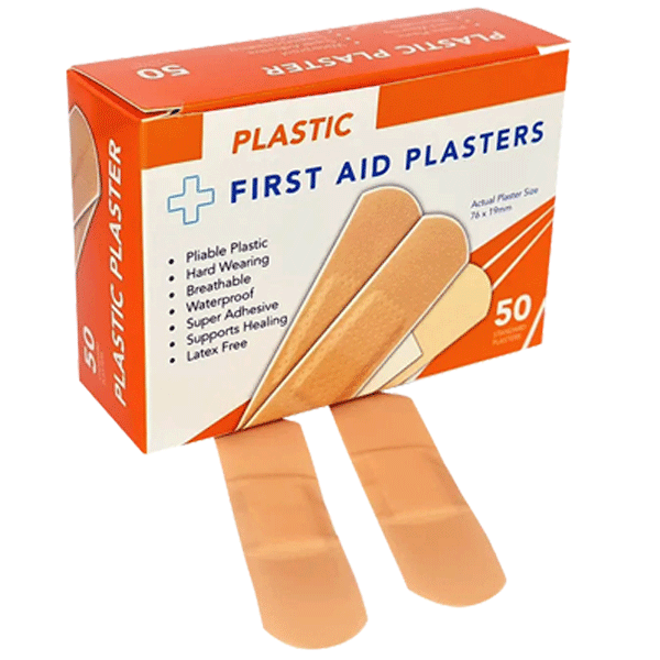 Flesh coloured plastic plasters