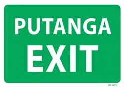 Ahi Putanga Fire Exit PVC Sign 
