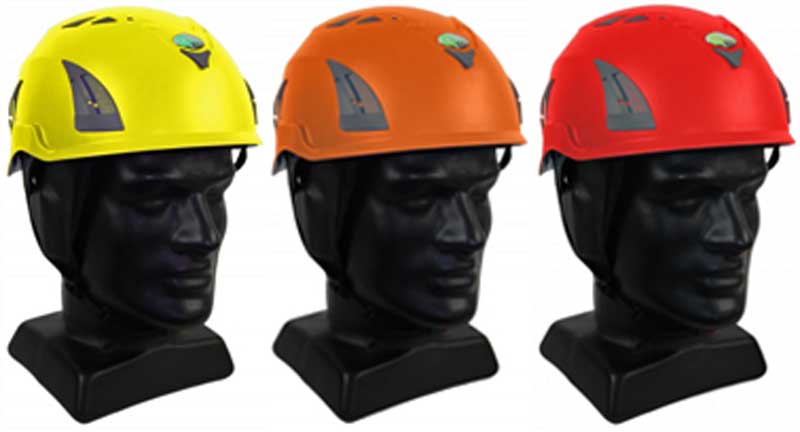 industrial safety helmets plugged