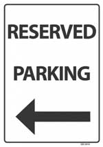 Reserved Parking Left