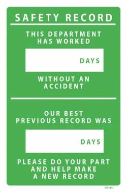 Safety Record Plant PVC sign