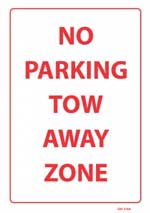 No Parking Tow Away Zone sign