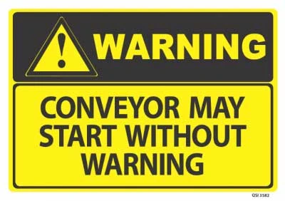 conveyor belt sign