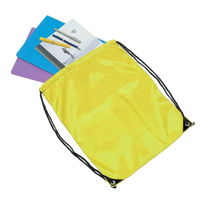 Yellow Drawstring Bag