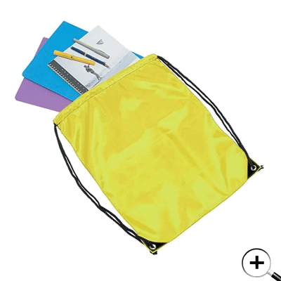 Yellow Drawstring Bag