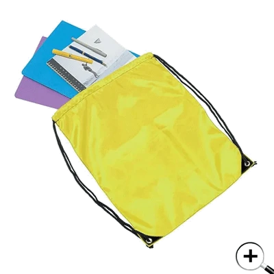 Yellow Drawstring Bag